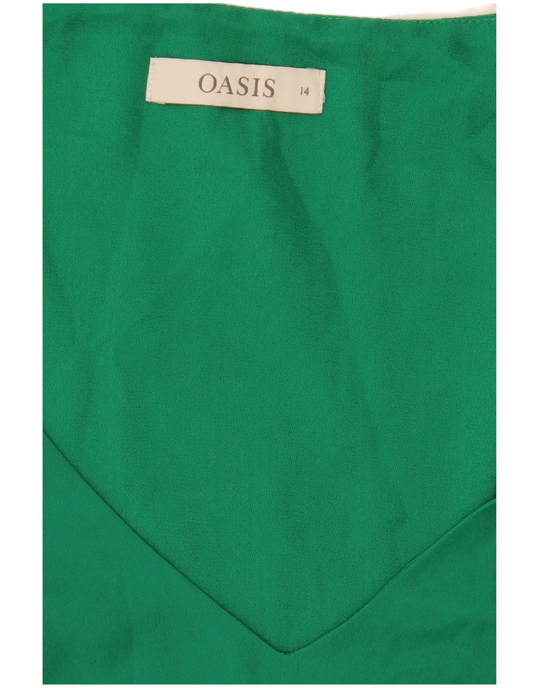 Oasis Damen ärmelloses Blusenoberteil UK 14 Mittelgrün