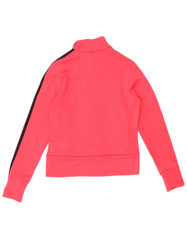 ADIDAS Damen Trainingsanzug Top Jacke UK 12 Mittelrosa Polyester