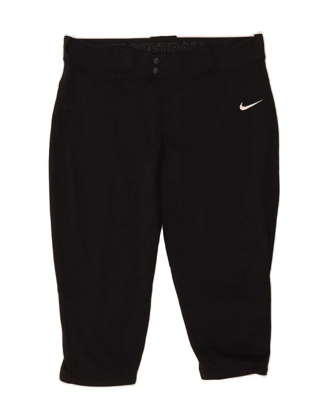NIKE Womens Engineered Straight Capri Trousers Large W34 L19 Black Vintage Nike and Second-Hand Nike from Messina Hembry 