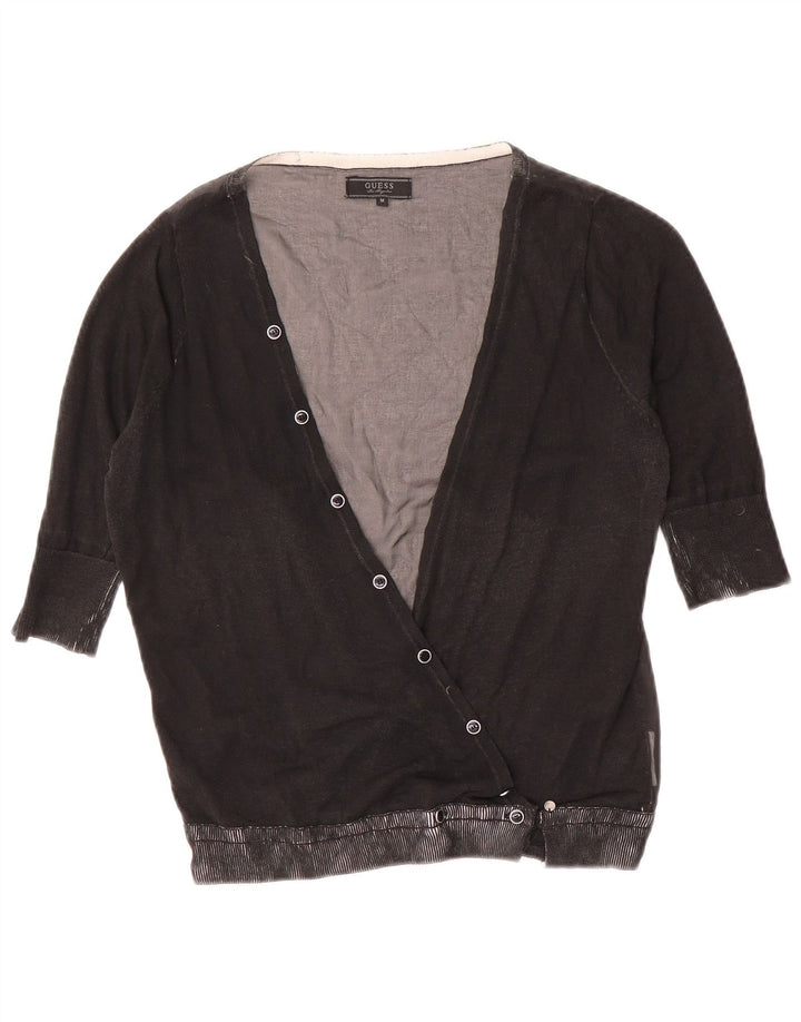 Guess Damen-Strickjacke mit 3/4-Ärmeln, UK 12, Mittelgrau