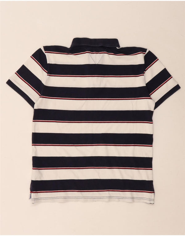 TOMMY HILFIGER Poloshirt für Jungen, 15–16 Jahre, marineblau, gestreift, Baumwolle