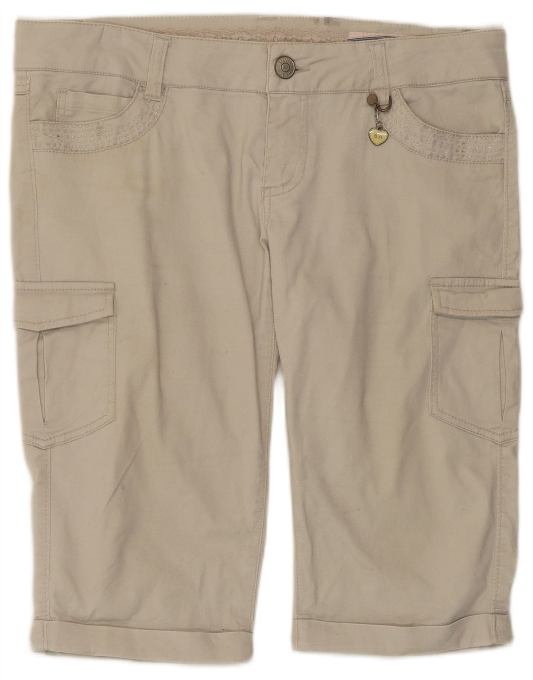 Silvian Heach Damen Cargoshorts IT 46 Large W34 Beige