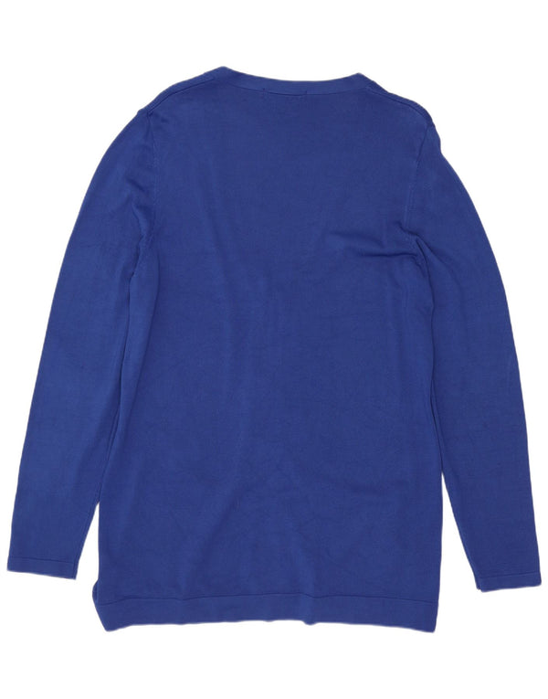 Marks & Spencer Damen-Cardigan-Pullover UK 14 Großes blaues Leinen
