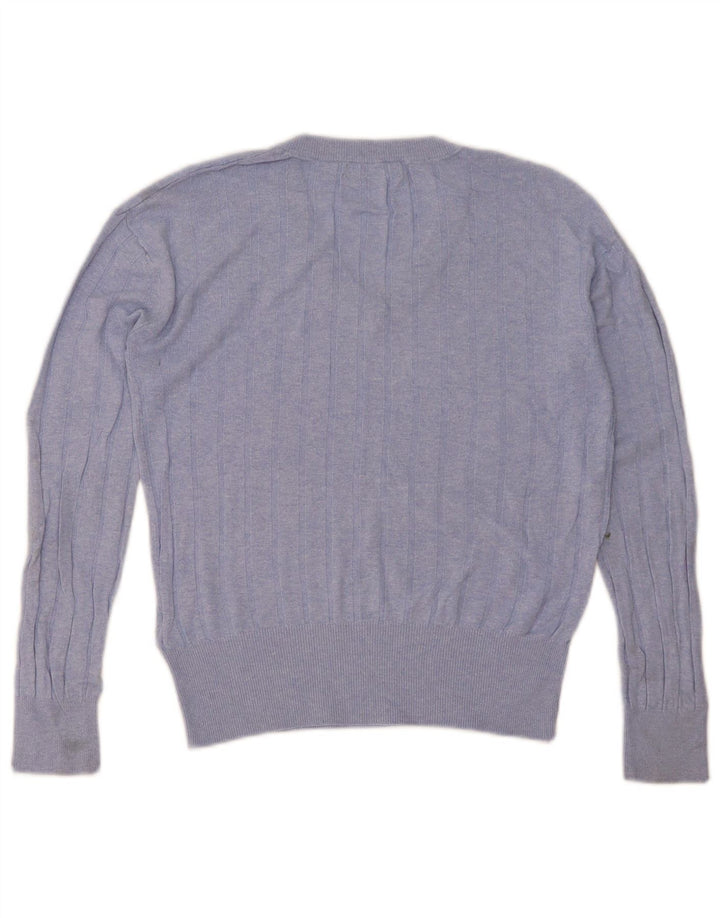 Marks & Spencer Damen-Pullover mit V-Ausschnitt, Gr. 10, Größe S, Blau