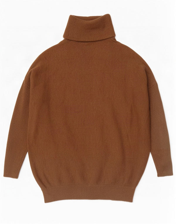 Boden Damen-Pullover, übergroß, Rollkragenpullover, Gr. 10, Größe S, Braun, Baumwolle