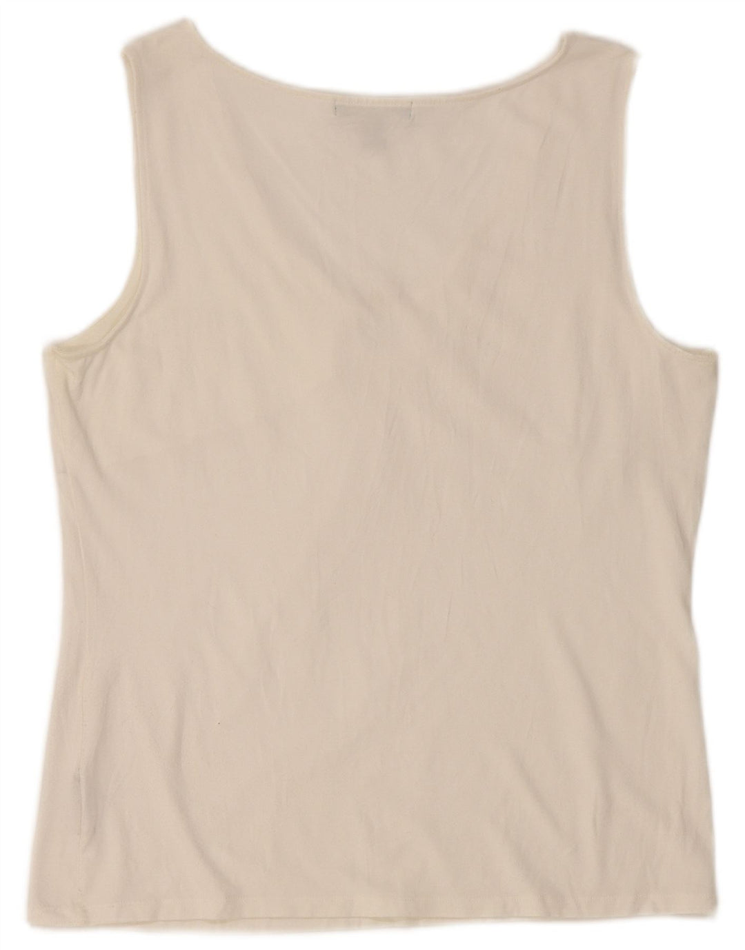 RALPH LAUREN Ärmelloses Damen-Blusenoberteil UK 18 XL Weißer Rayon