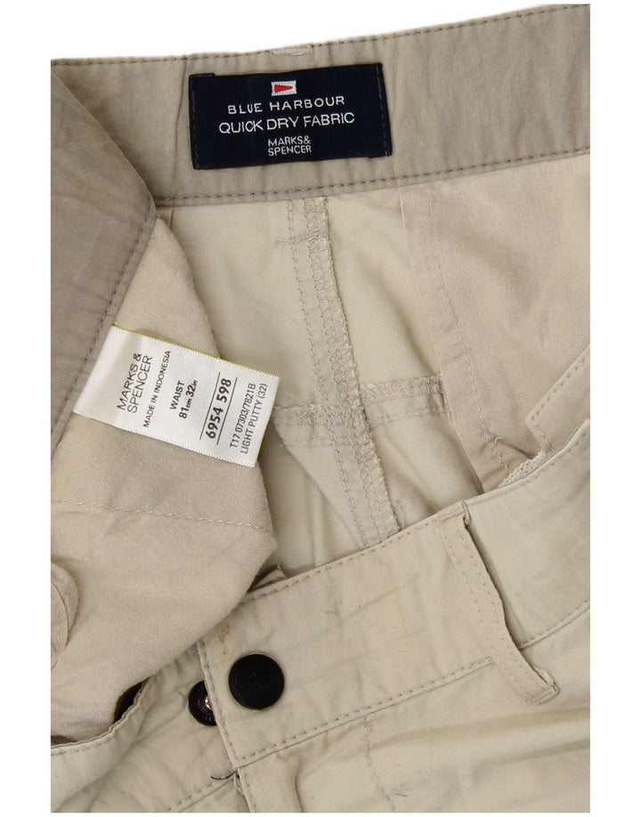 Marks & Spencer Herren Cargoshorts W32 mittelgrüne Baumwolle