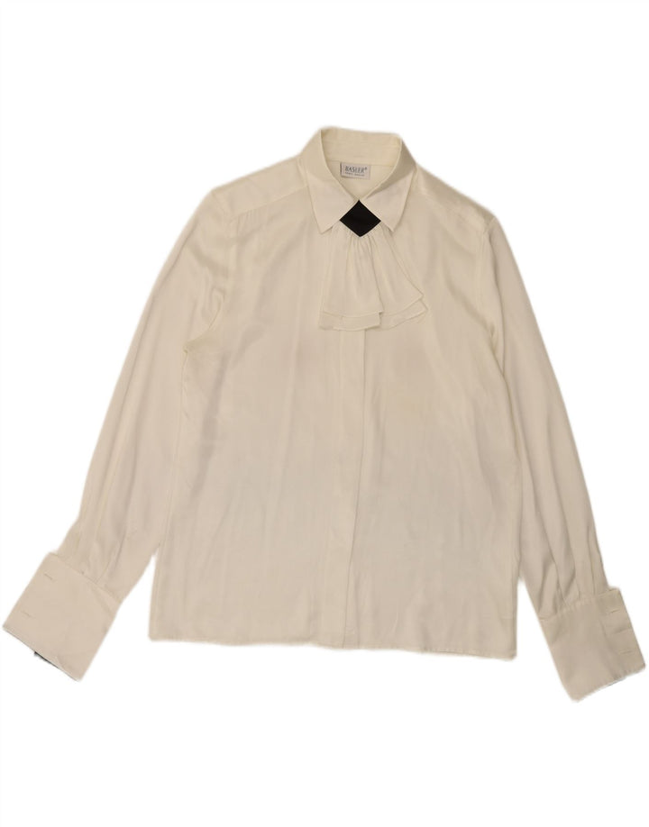 BASLER Womens Formal Shirt UK 12 Medium  White Polyester