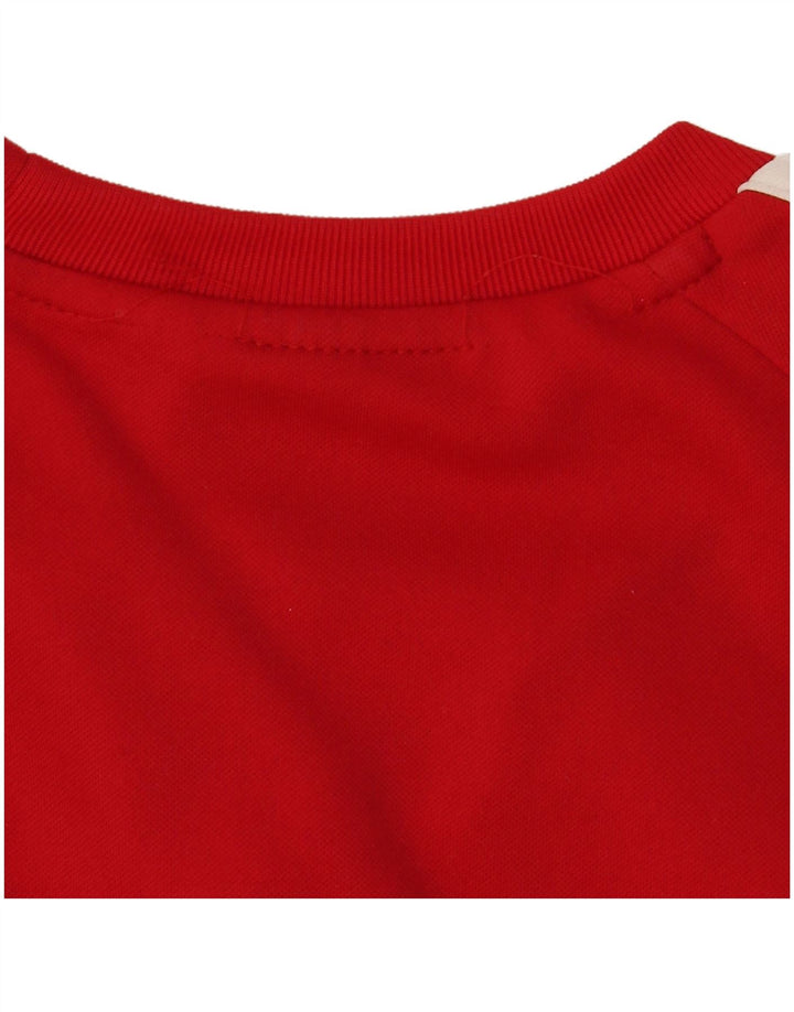 Adidas Herren Sweatshirt Pullover UK 38/40 Mittelrotes Colourblock-Polyester