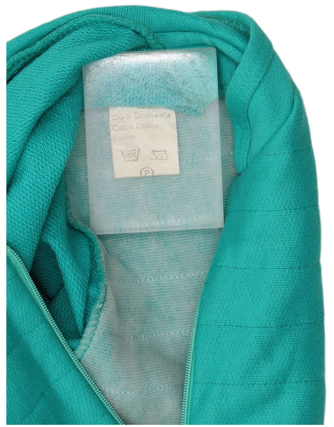 GLOBE TROTTER Damen-Sweatshirt mit Reißverschluss am Hals, UK 14, mittelblaue Baumwolle