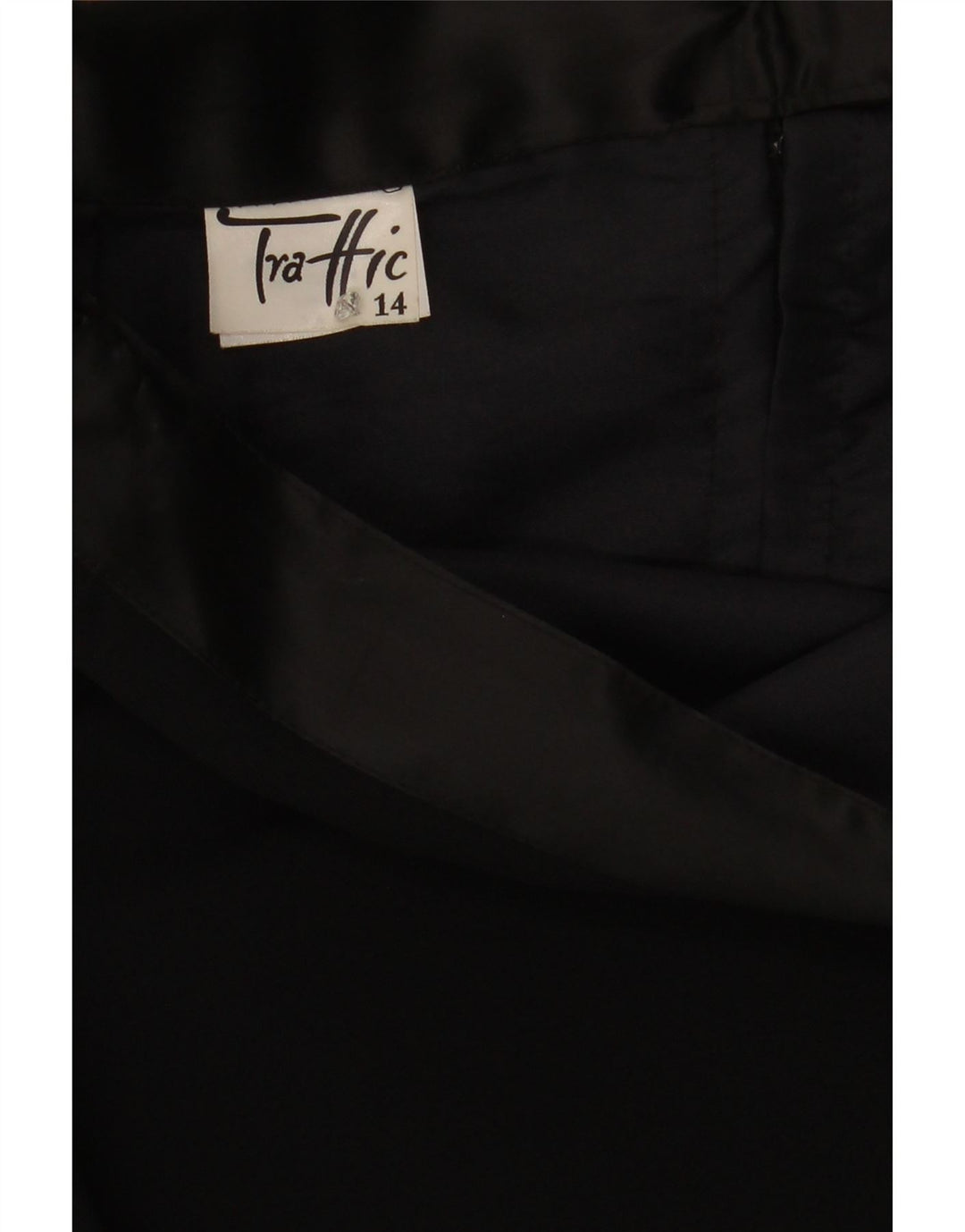 TRAFFIC Womens Midi Skirt UK 14 Medium W28  Black Polyester
