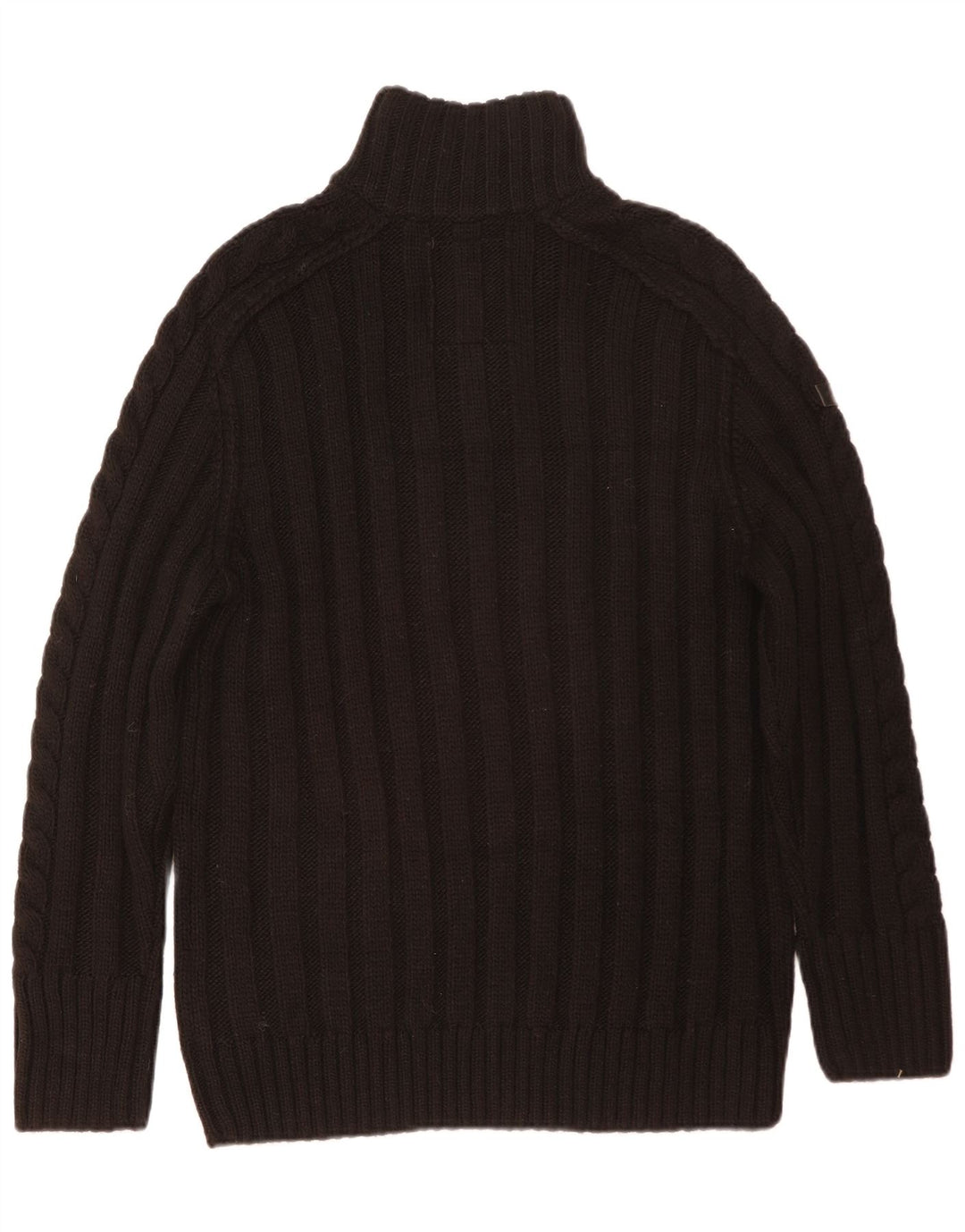 Superdry Herren-Pullover mit Knopfkragen, 2XL, braunes Acryl