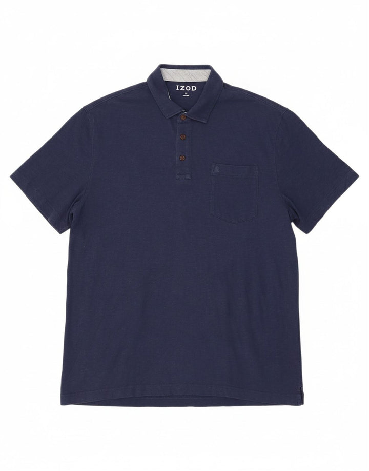 IZOD Mens Polo Shirt XL Navy Blue Cotton