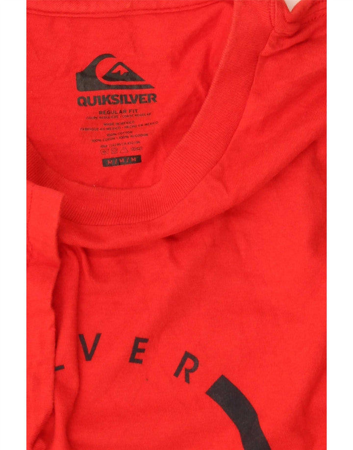 Quiksilver Herren-T-Shirt mit normaler Passform, mittelroter Baumwolle