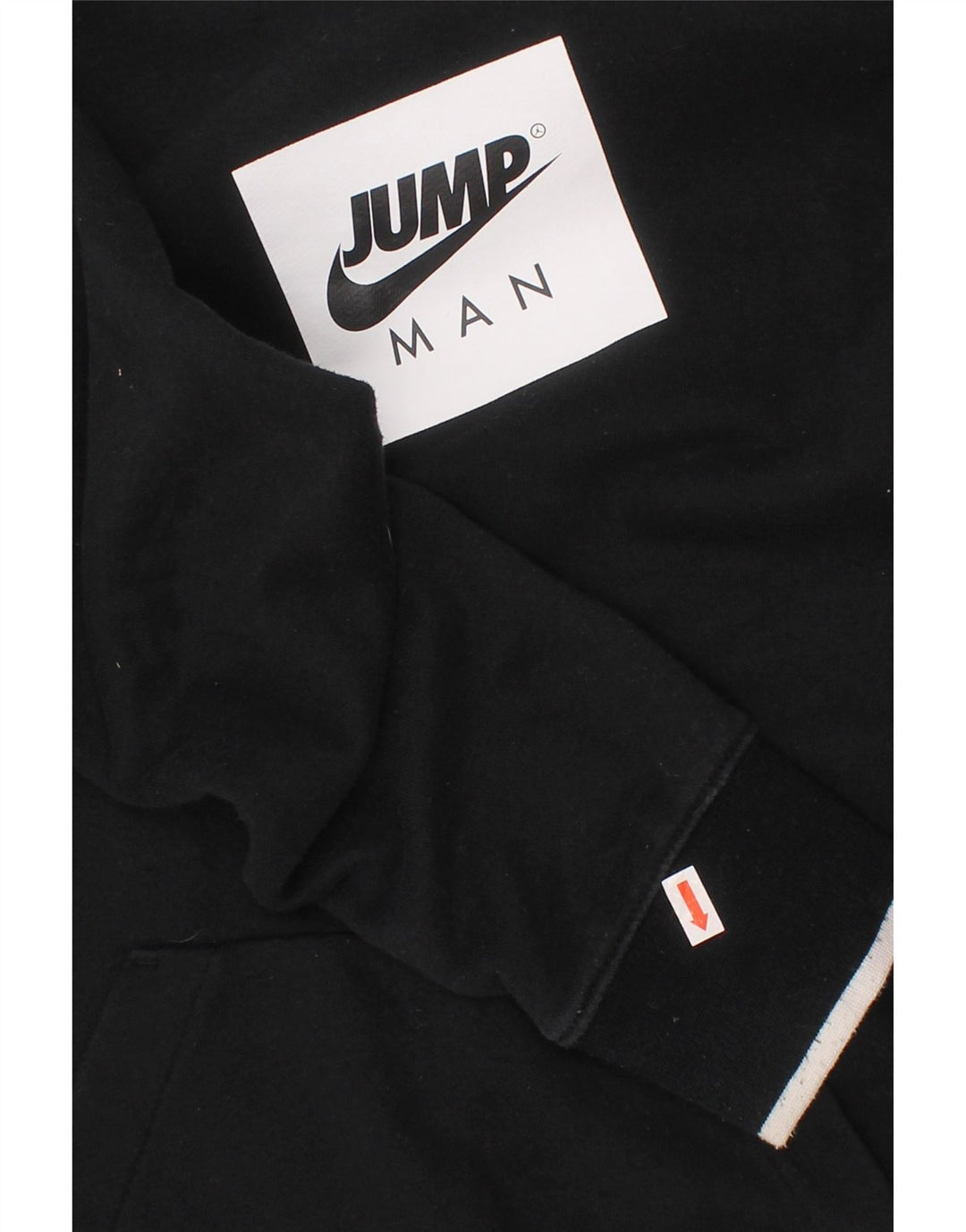 JORDAN Jungen-Pullover mit grafischem Kapuzenpullover, 12–13 Jahre, groß, schwarze Baumwolle