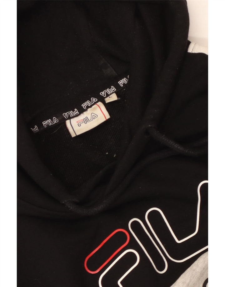 Fila Herren-Kapuzenpullover mit Grafik, groß, Grau, Farbblock