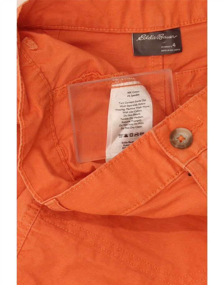 EDDIE BAUER Womens Chino Shorts US 4 Small W30  Orange Cotton Vintage Eddie Bauer and Second-Hand Eddie Bauer from Messina Hembry 