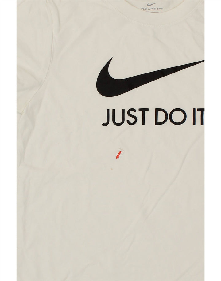 NIKE Mens Graphic T-Shirt Top Small White Cotton Vintage Nike and Second-Hand Nike from Messina Hembry 