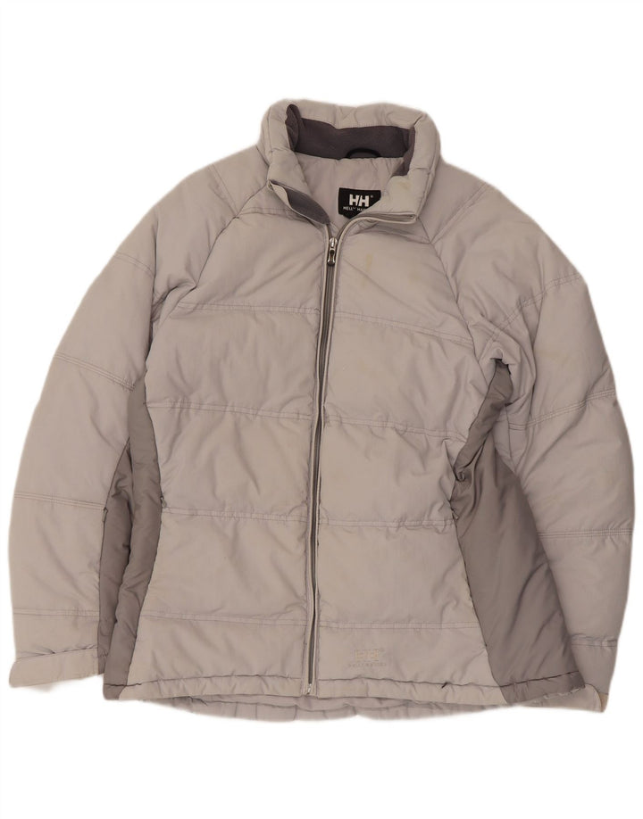 Helly Hansen Damen Wattierte Jacke UK 16 Large Graues Colourblock-Nylon