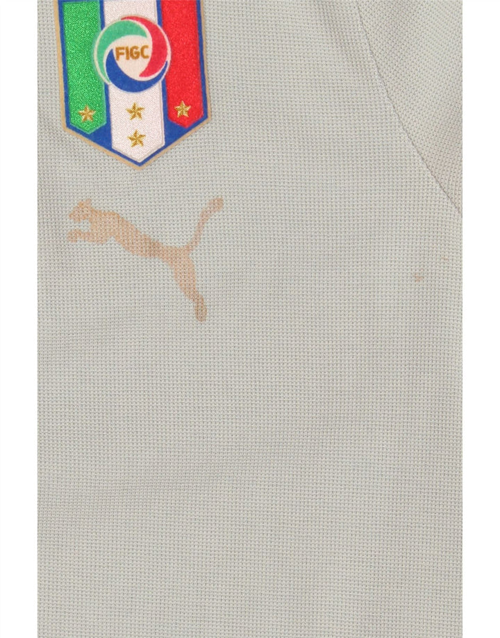 Puma Herren Italia Graphic Poloshirt Mittelblaue Baumwolle