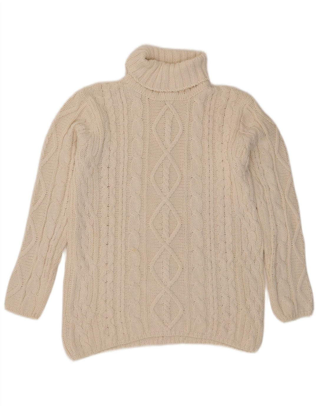 L.O.G.G Herren-Pullover mit Rollkragen, mittelgroß, Off-White-Ramie