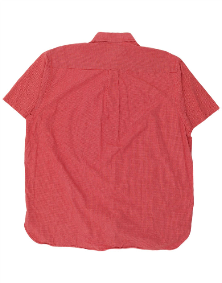 Nautica Herren-Kurzarmhemd XL, rot kariert, Baumwolle