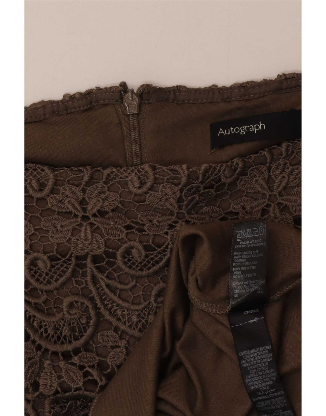 Marks & Spencer Damen Autograph Straight Rock UK 12 Medium W30 Khaki