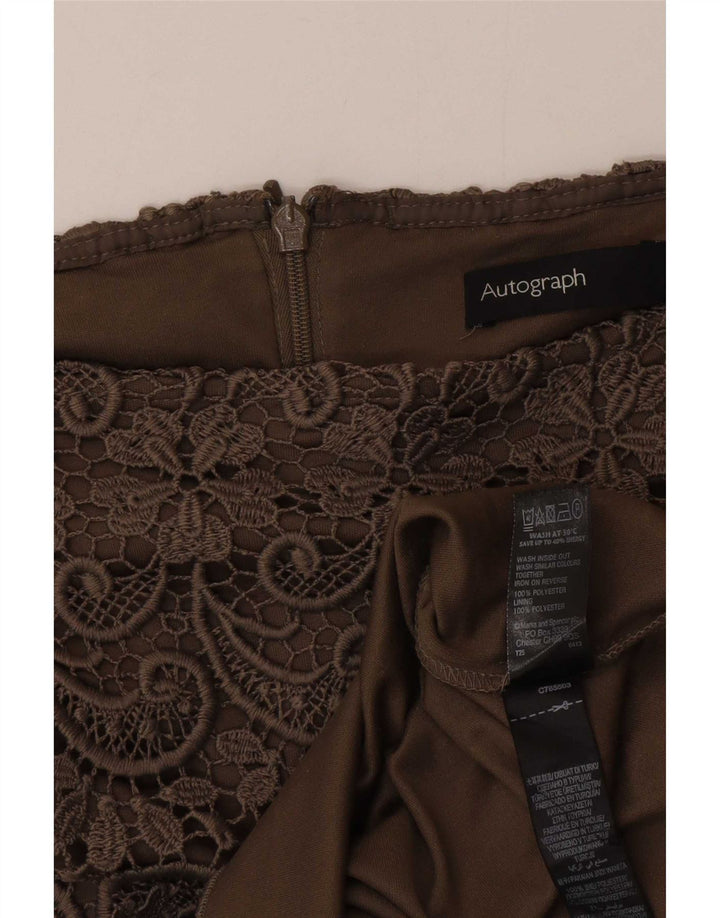 Marks & Spencer Damen Autograph Straight Rock UK 12 Medium W30 Khaki