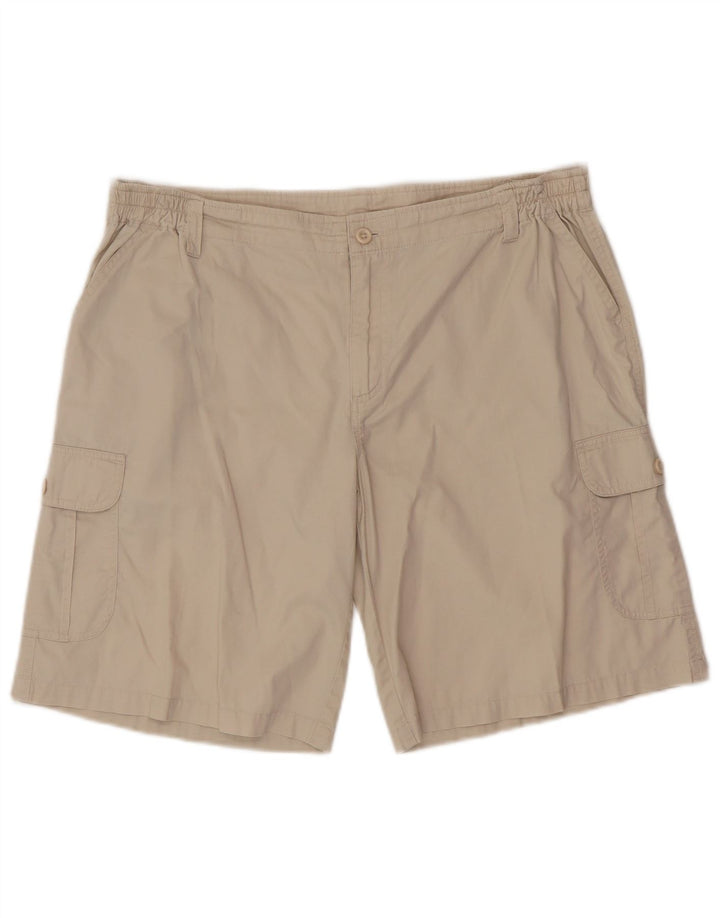 VINTAGE Herren Cargo Shorts XL W38 Beige Baumwolle
