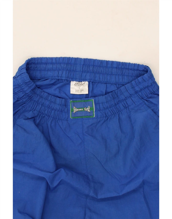 CRANE Mens Tracksuit Trousers Joggers Small  Blue Polyamide Vintage Crane and Second-Hand Crane from Messina Hembry 