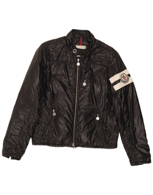 Moncler Damen gepolsterte Jacke Größe 2 Medium Schwarz Polyamid
