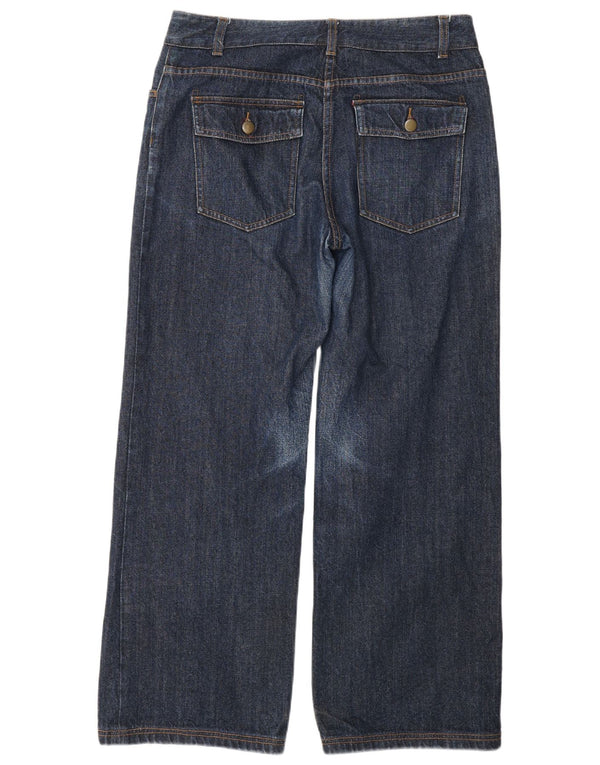Toast Damen-Jeans mit weitem Bein, UK 12, Mittel W32 L29, Marineblau