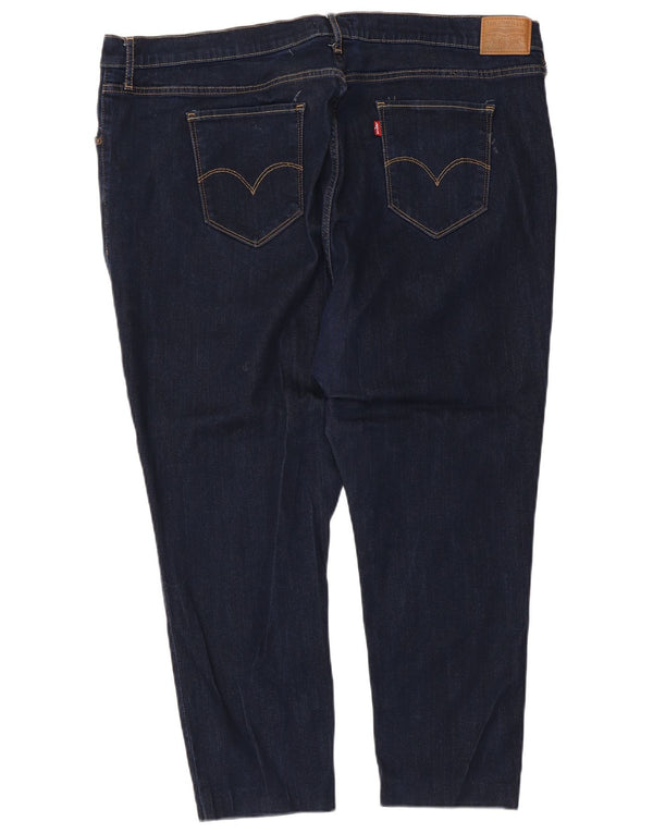 Levi's Damen 721 High Rise Crop Skinny Jeans US 24 4XL W42 L24 Marineblau