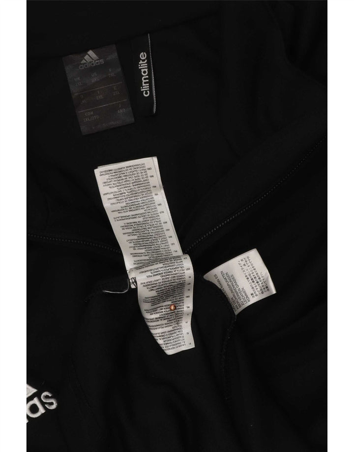 Adidas Herren Climalite Zip Neck Pullover Trainingsanzug Top 2XL Schwarz Polyester