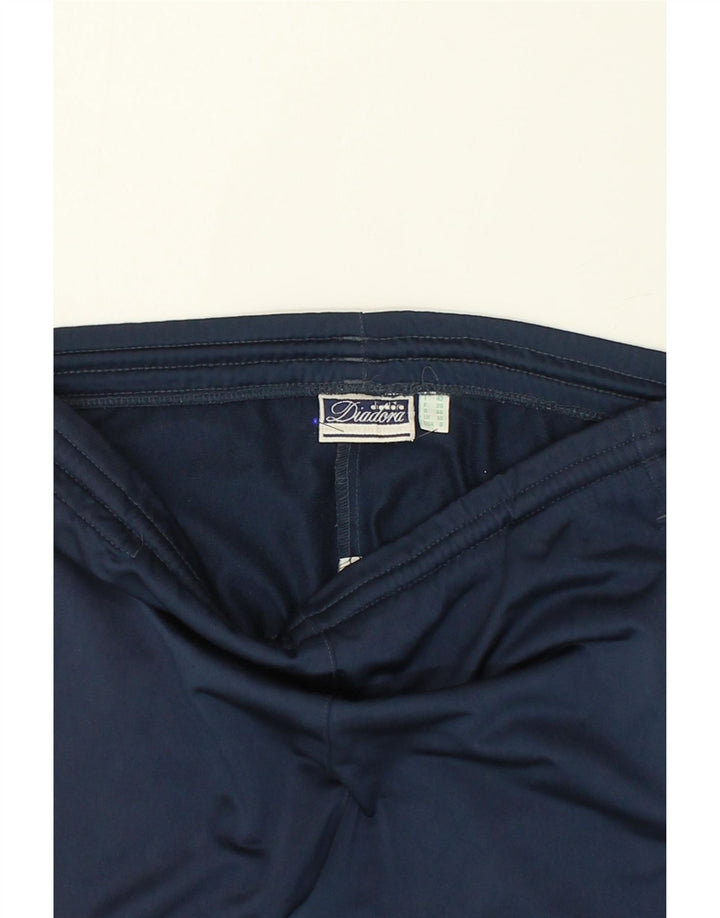 DIADORA Womens Tracksuit Trousers UK 10 Small  Navy Blue Vintage Diadora and Second-Hand Diadora from Messina Hembry 