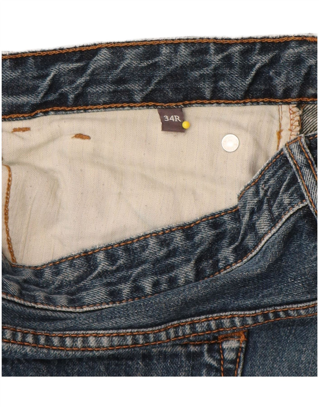 Fat Face Herren Straight Jeans W34 L33 Blau