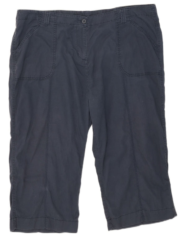 Marks & Spencer Damen Bermudashorts UK 20 2XL W40 Marineblaue Baumwolle