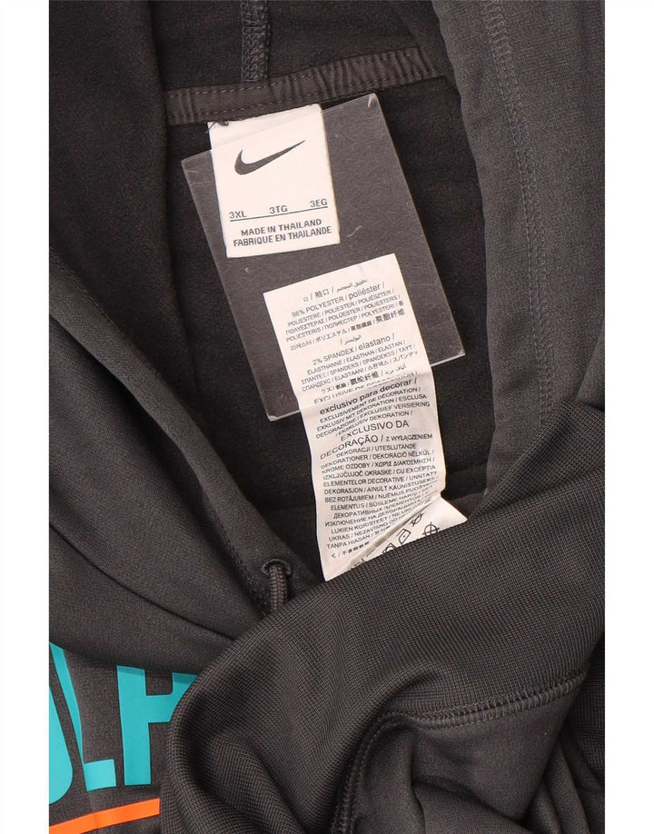 Nike Herren Miami Dolphins Graphic Hoodie Pullover 3XL Grau Polyester