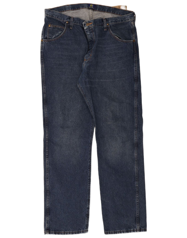 Wrangler Herren Straight Jeans W38 L32 Blaue Baumwolle