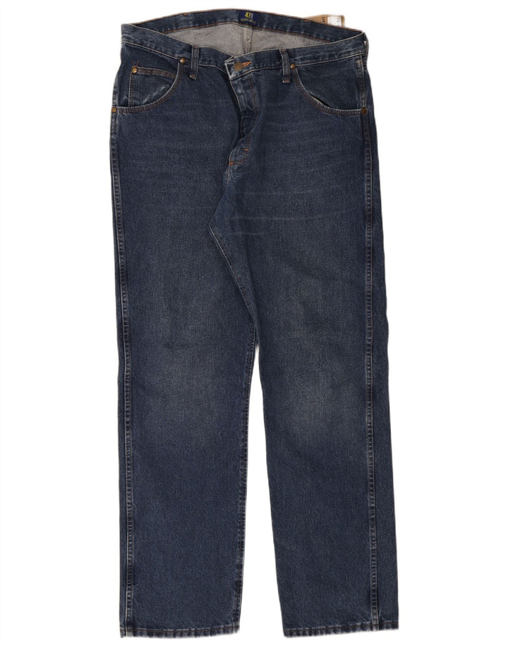 Wrangler Herren Straight Jeans W38 L32 Blaue Baumwolle