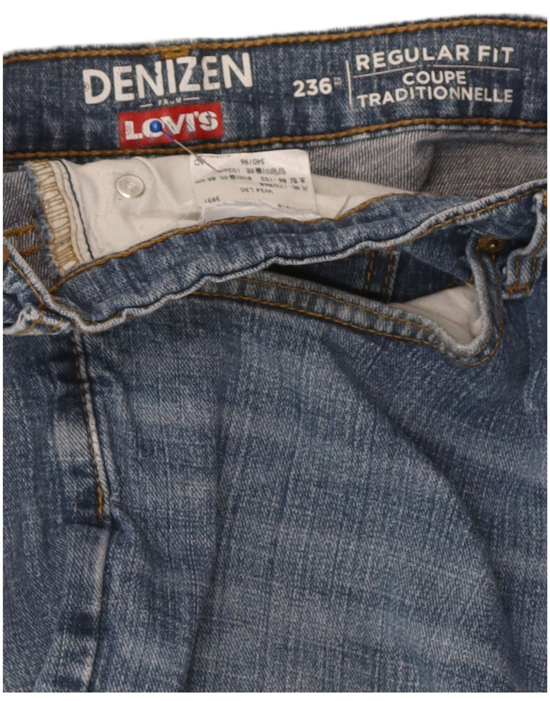 Levi's Damen Denizen Regular Fit Straight Jeans W34 L30 Blau
