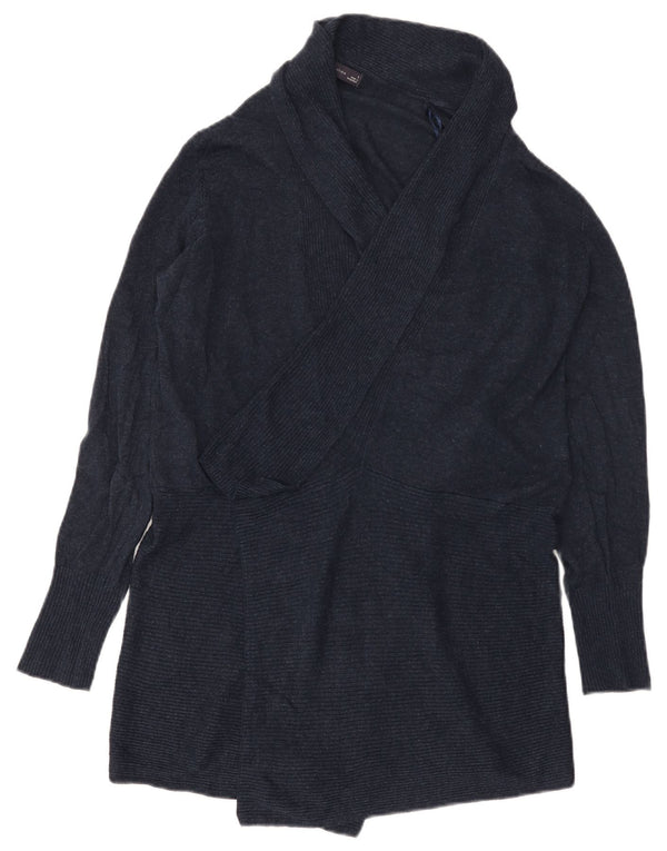 Marks & Spencer Damen Longline Open Cardigan Pullover UK 16 Large Marineblau