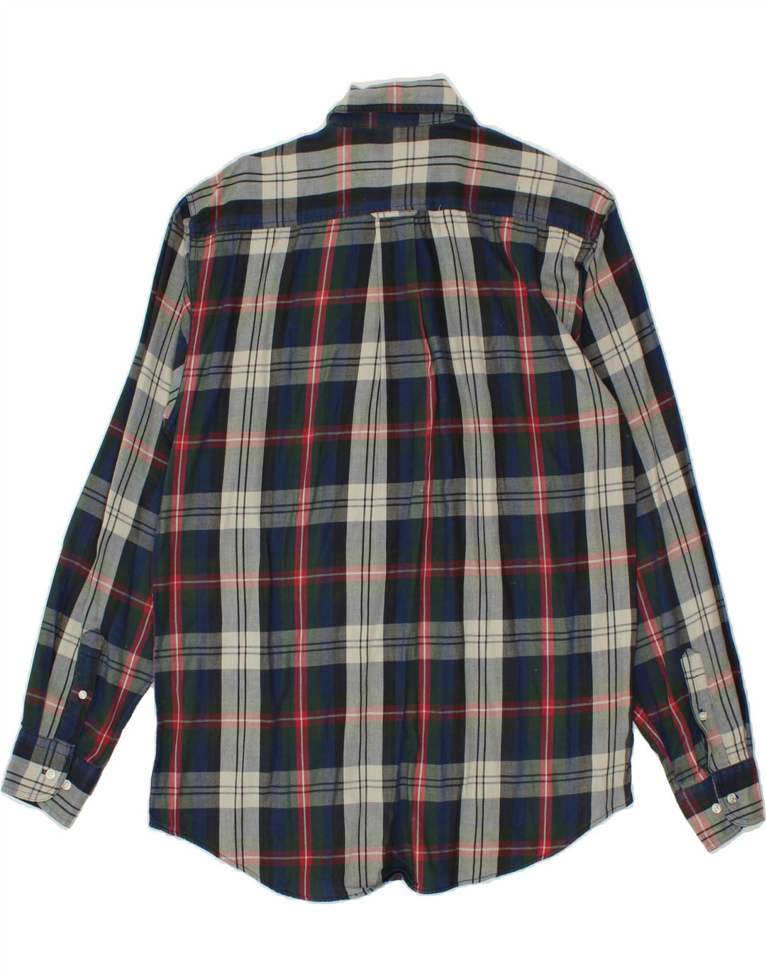 BALLOON Mens Flannel Shirt Size 15 3/4 40 Medium Navy Blue Check Cotton Vintage Balloon and Second-Hand Balloon from Messina Hembry 