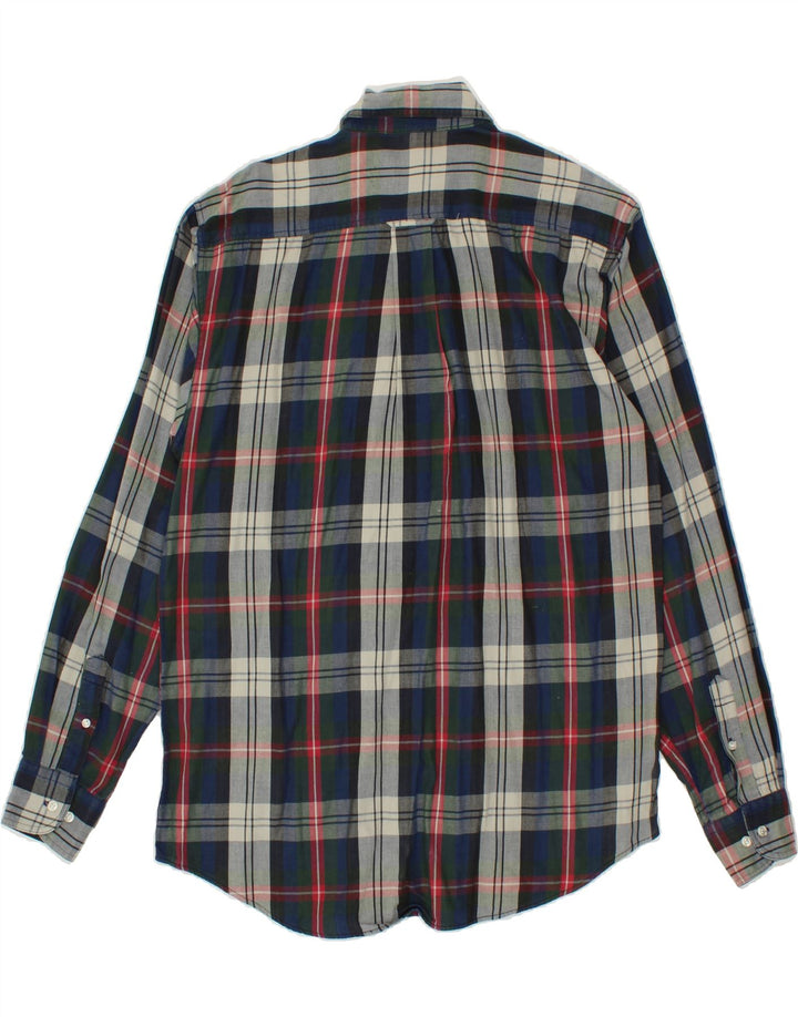BALLOON Mens Flannel Shirt Size 15 3/4 40 Medium Navy Blue Check Cotton Vintage Balloon and Second-Hand Balloon from Messina Hembry 