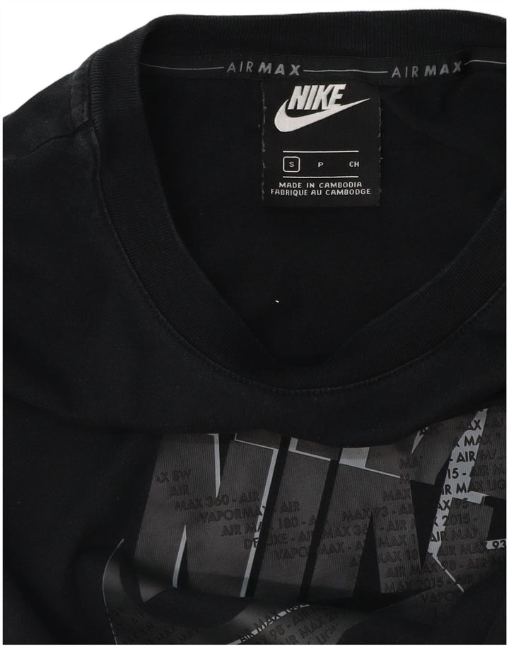 Nike Herren-T-Shirt mit Grafik, Größe S, schwarze Baumwolle