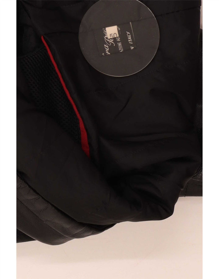 John and Son's Herren Lederjacke IT 50 Large Schwarz