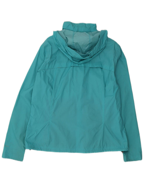 Columbia Damen-Regenjacke mit Kapuze, UK 18, XL, türkisfarbenes Nylon