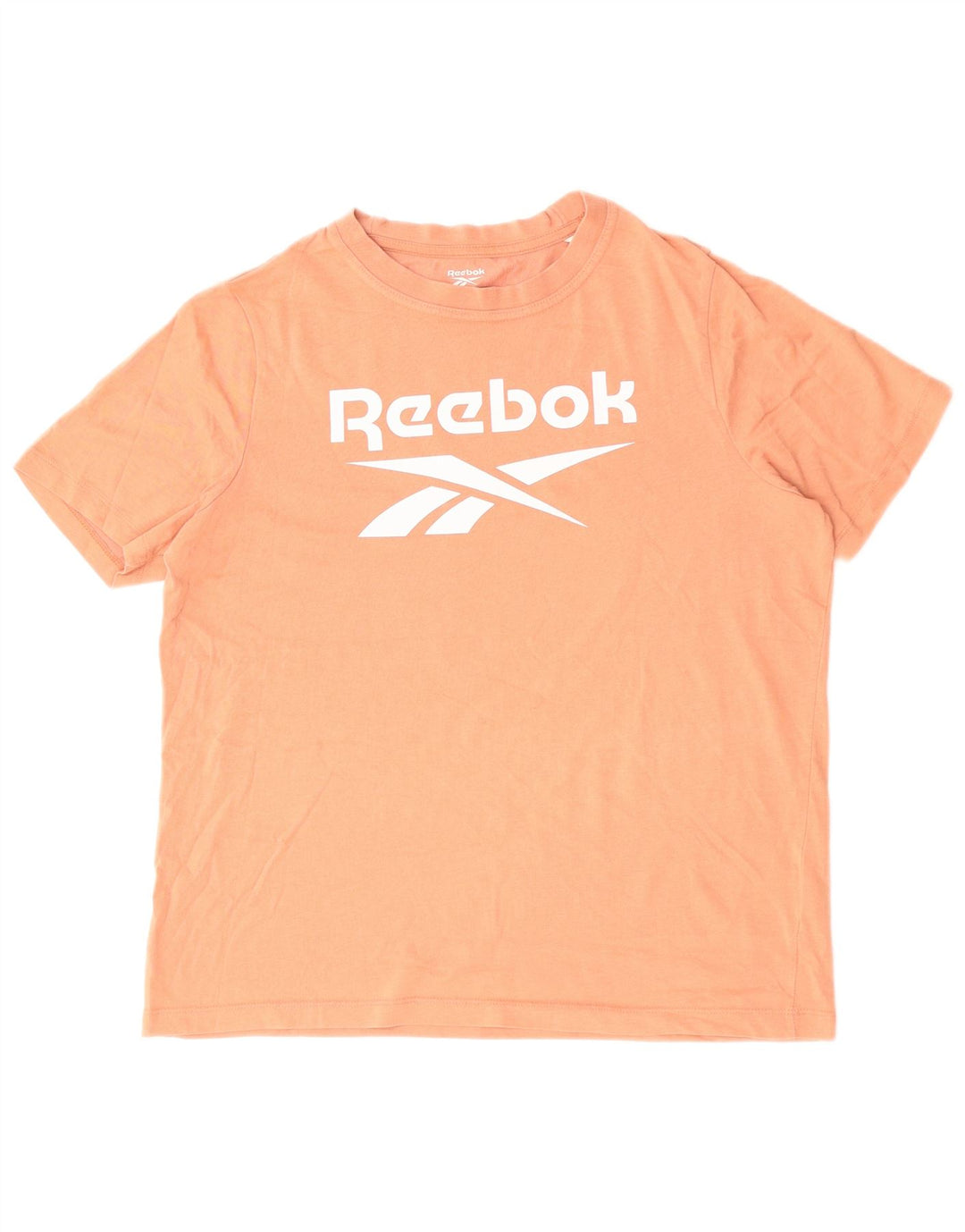 REEBOK Damen Grafik T-Shirt Top UK 16 Large Orange Baumwolle