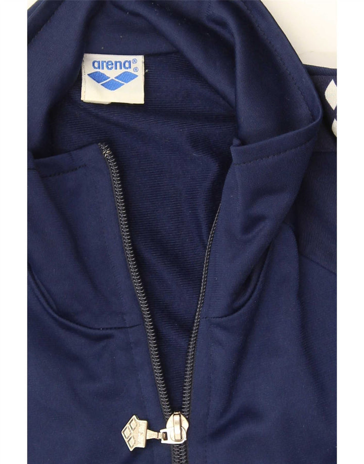 Arena Herren-Trainingsanzugoberteil mit Grafik, XL, Marineblau, Farbblock-Polyester