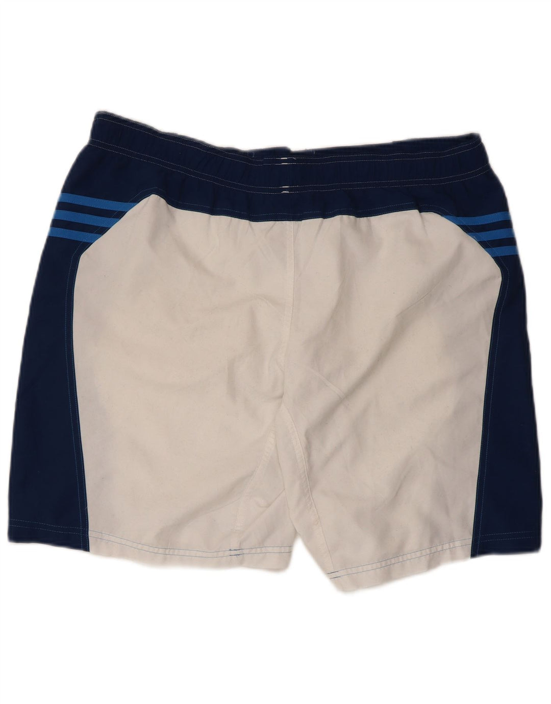 Adidas Herren-Badeshorts mit Grafik, groß, weißes Farbblock-Polyester